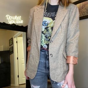 HANDMADE PINK SILK LINED BLAZER